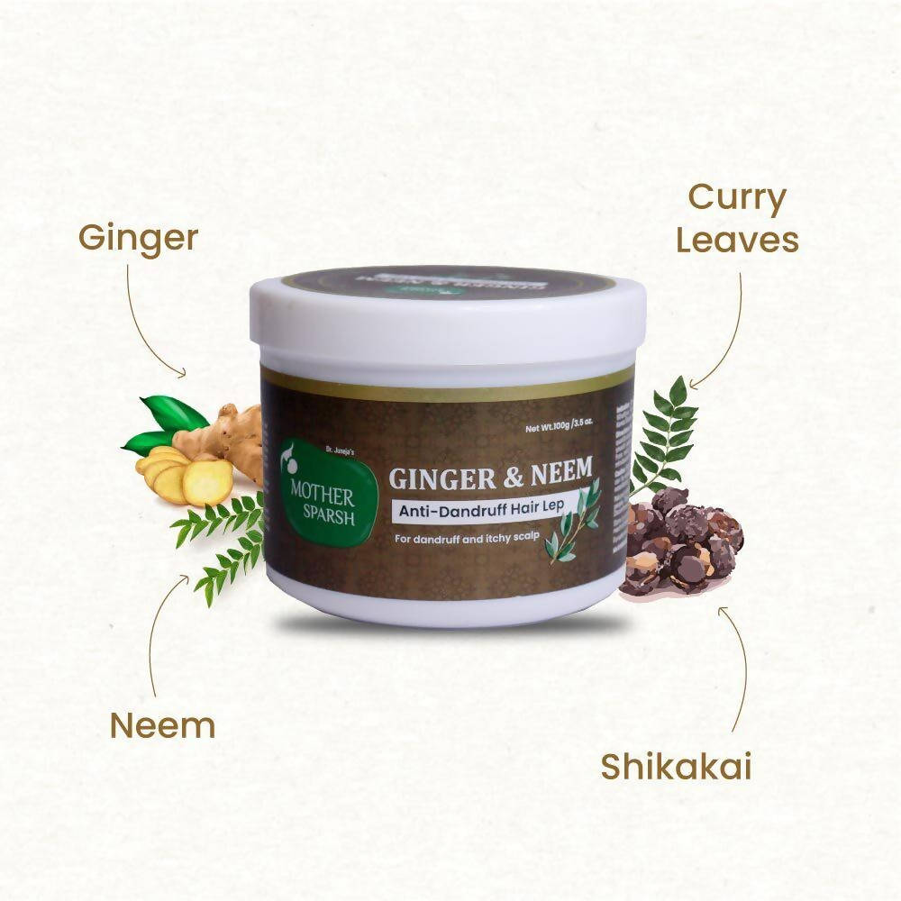 Mother Sparsh Ginger & Neem Anti-Dandruff Hair Lep | Grocsy