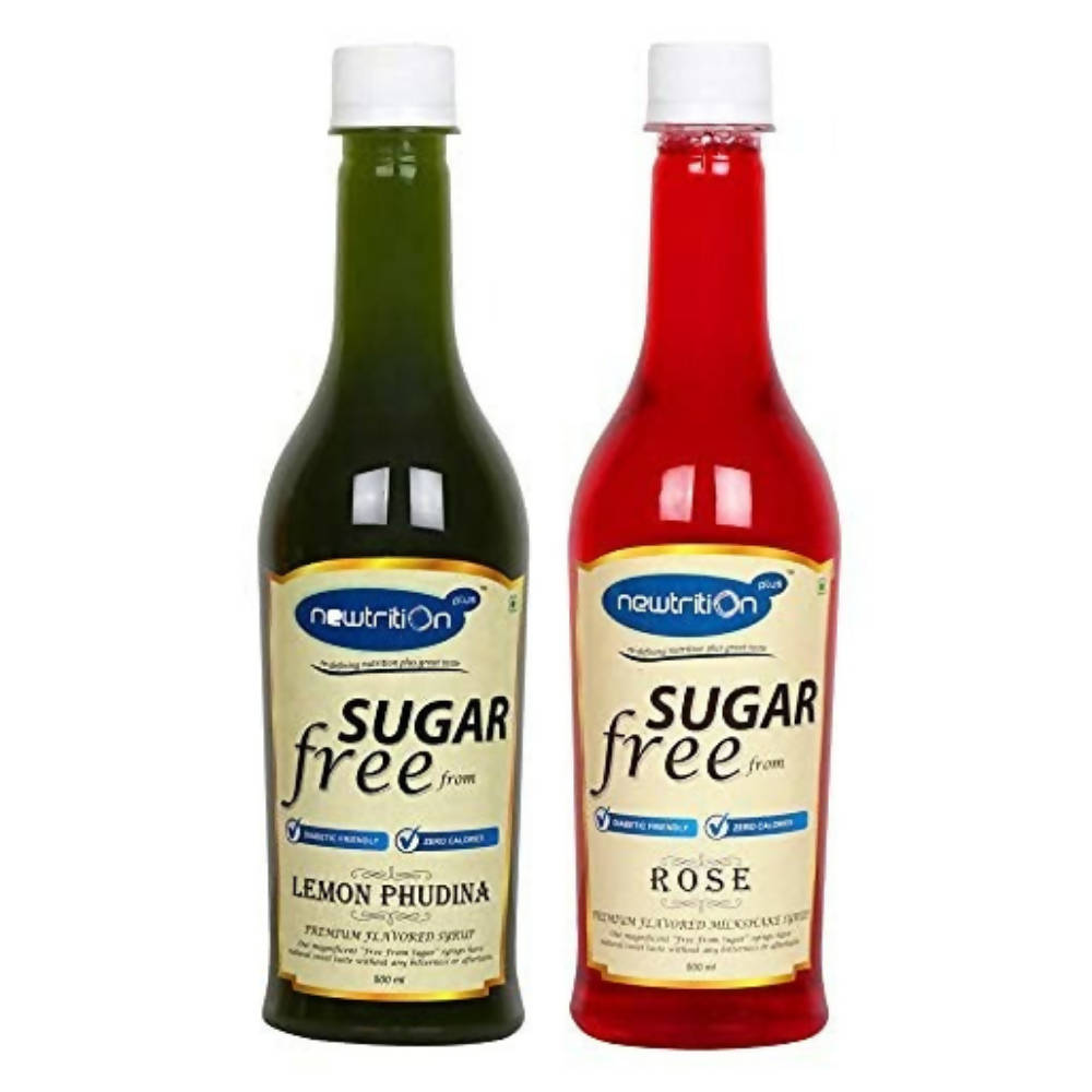 Newtrition Plus Sugar Free Rose + Lemon Phudina Syrups | Grocsy