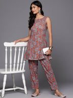 Ahalyaa Women's Traditional Wear Co-ods - Teal Blue | Grocsy