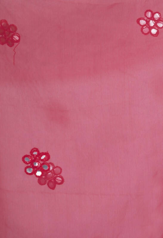 Mominos Fashion Moeza Orgenza Flower Mirror Red Dupatta | Grocsy