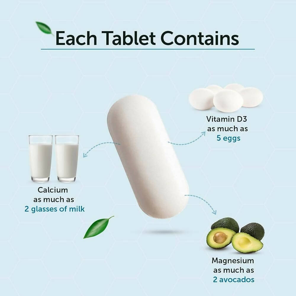 Neuherbs True Calcium 1000mg With Natural Vitamin D3 Tablets | Grocsy