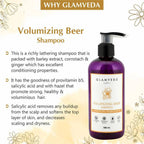 Glamveda Volumizing Beer Shampoo | Grocsy