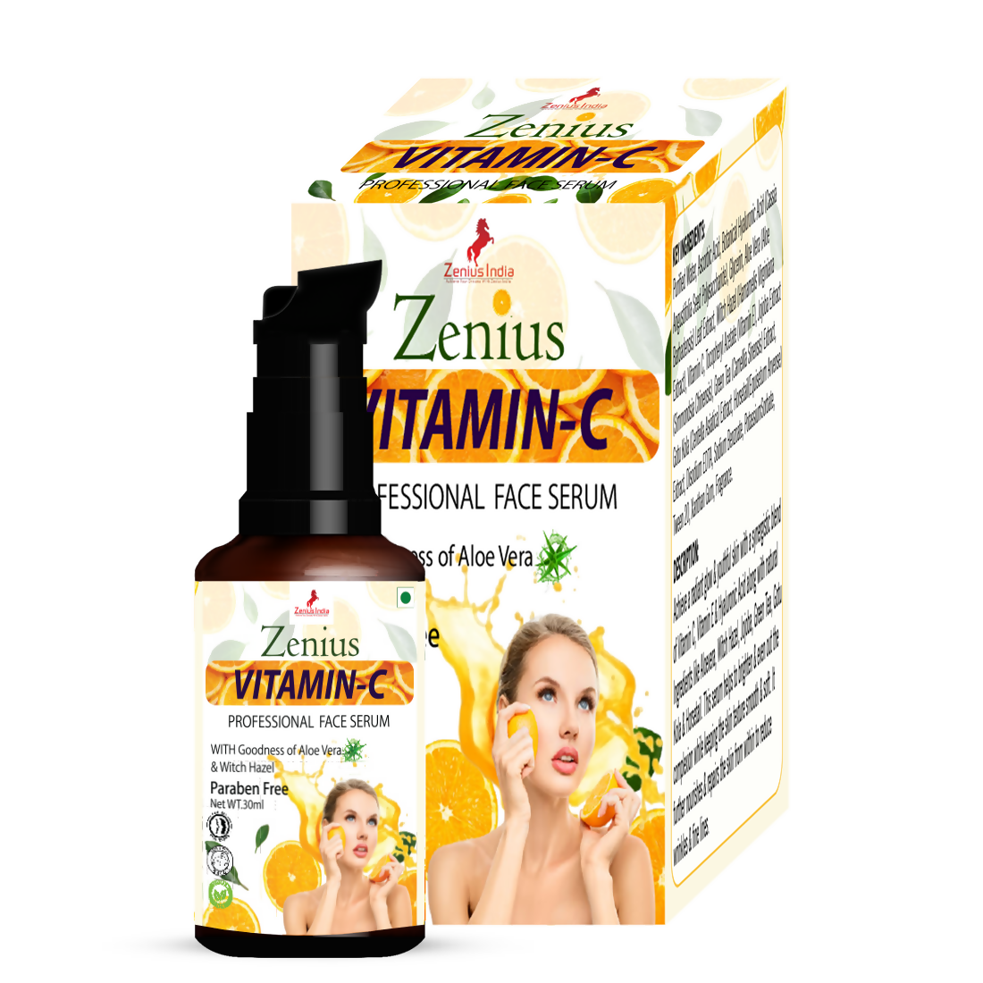 Zenius Vitamin-C Professional Face Serum for Glowing and Brighten Skin | Grocsy