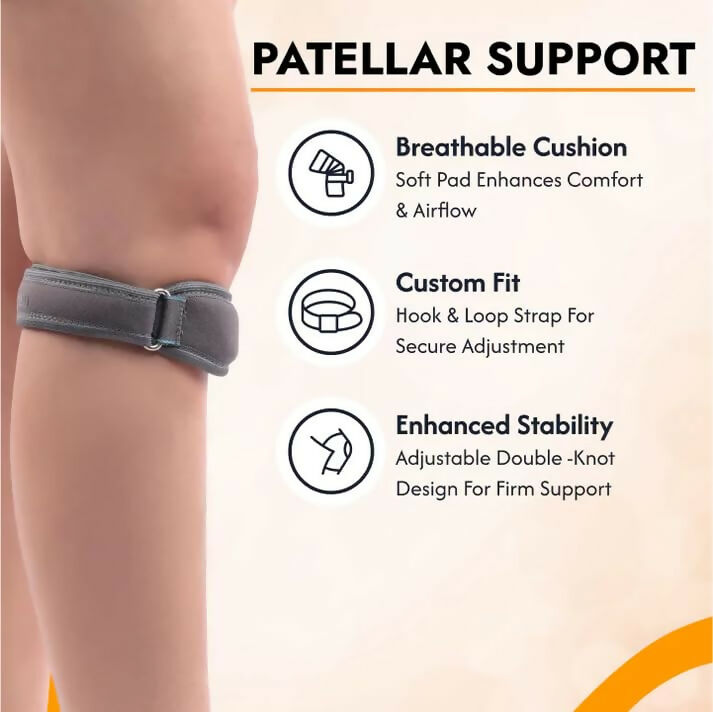 Orth-rem Patella Stabilizer (Pair) Knee Support Strap | Grocsy