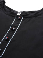 Yufta Black Kurta with Palazzo Set | Grocsy