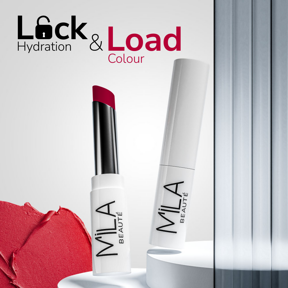 Mila Beaute 24 Hr Non-Transfer Matte Locked-In Lipstick - Fresh Rose | Grocsy