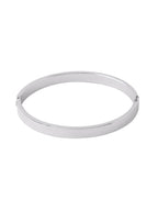 NVR Men's Silver Metal Interlock Kada Bracelet | Grocsy