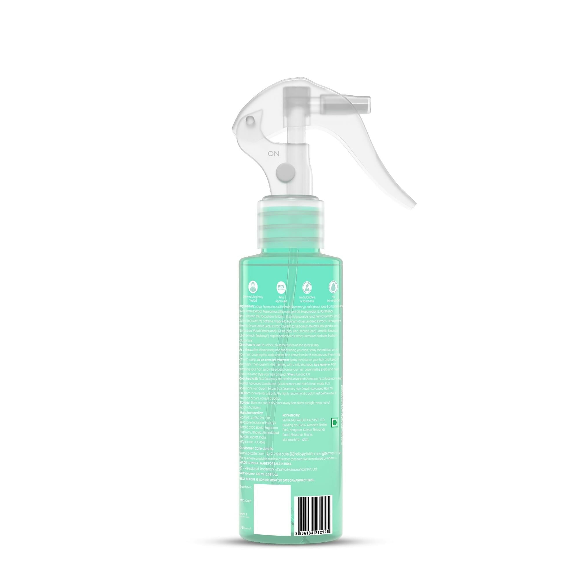 PLIX The Plant Fix Rosemary Hair Growth Advanced Hair Spray For Fuller, Thicker Hair | Grocsy