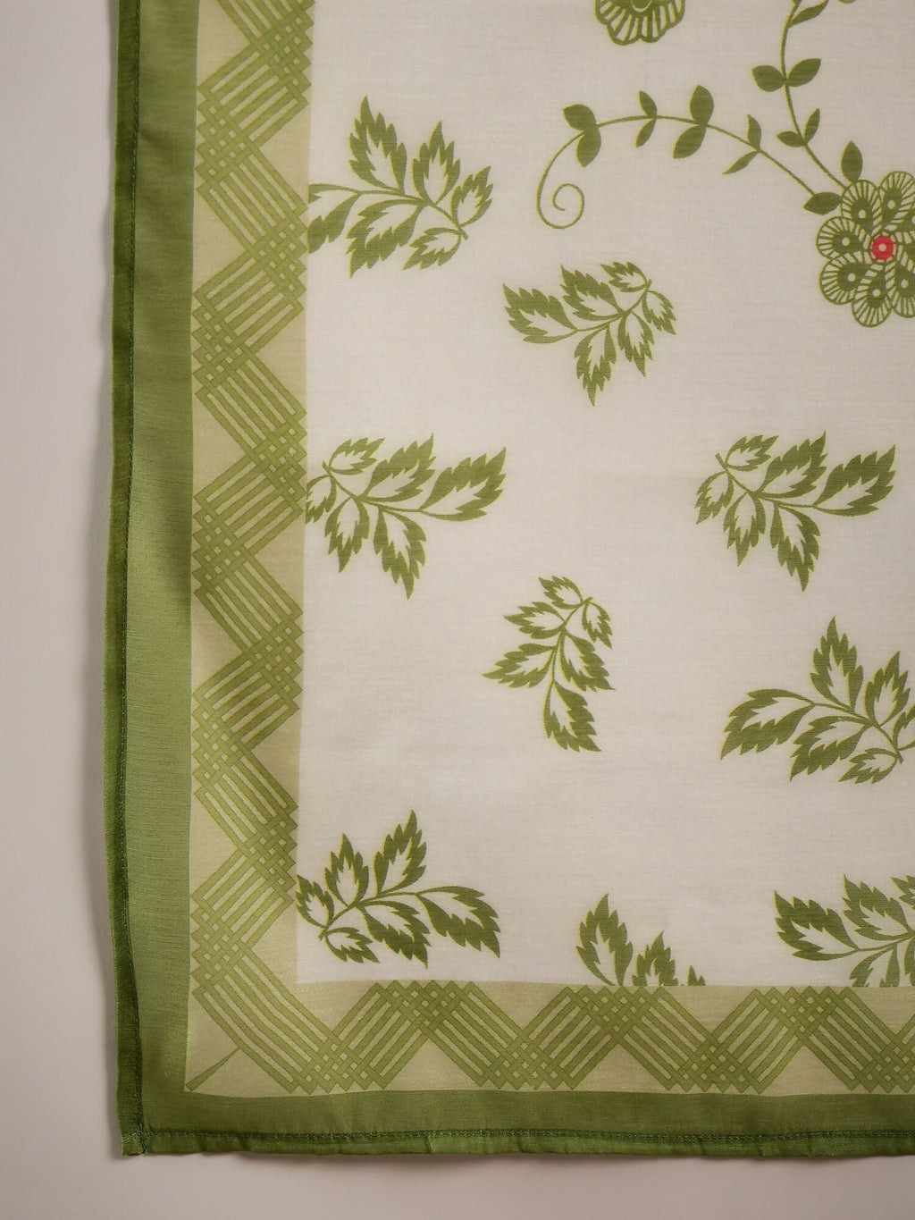 Green & White Roman Silk Embroidered Kurta With Trouser & Dupatta - Bhumi | Grocsy