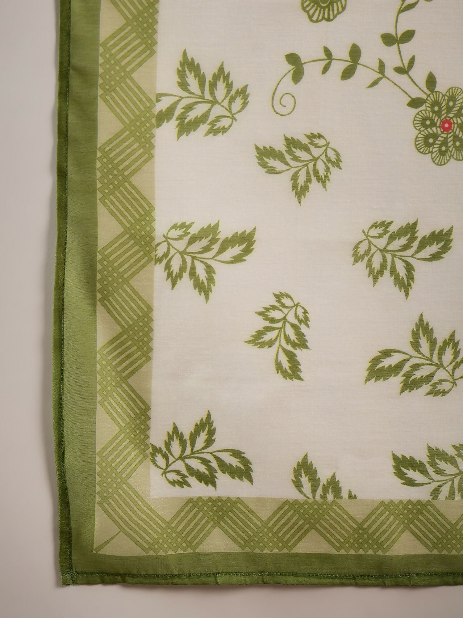 Green & White Roman Silk Embroidered Kurta With Trouser & Dupatta - Bhumi | Grocsy
