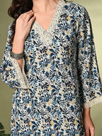 Sangria Printed A-Line Kurta | Grocsy