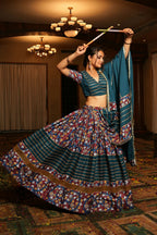 AI Fashion Rama Crepe Designer Navratri Wear Lehenga Choli Collection | Grocsy