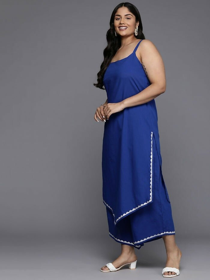 Ahalyaa Women's Traditional wear Kurta Set - Blue | Grocsy
