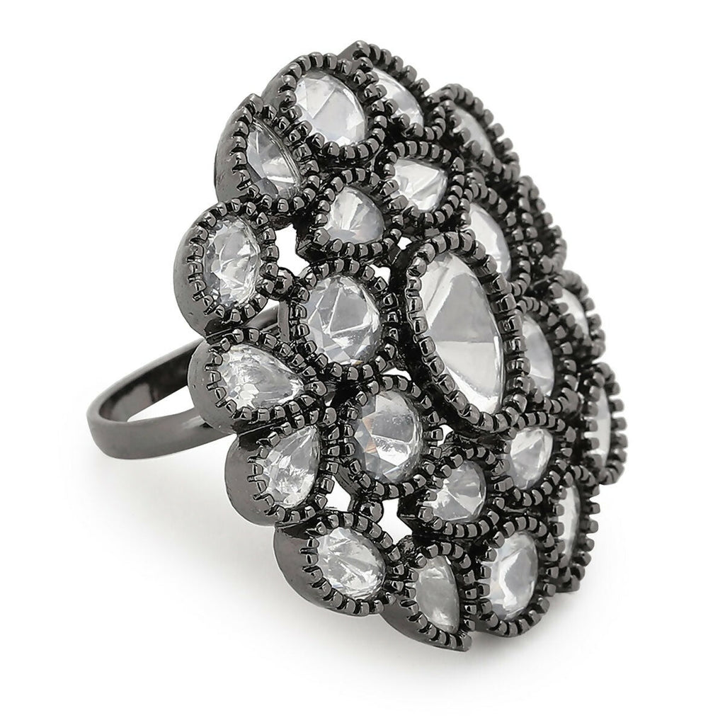 Kundan Over sized Ring- Ruby Raang | Grocsy