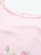 Ahalyaa Women's Traditional wear Dress - Pink | Grocsy