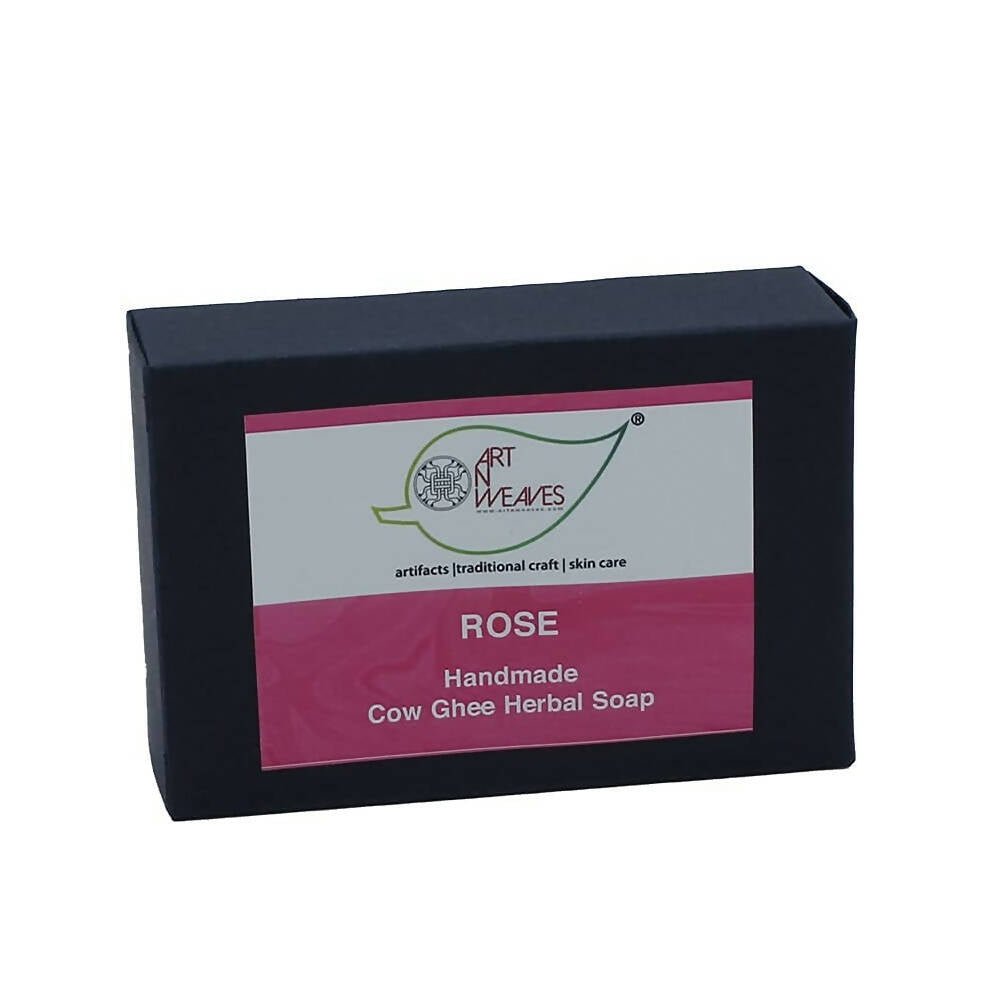 artNweaves Rose Cow Ghee Herbal Handmade Soap | Grocsy