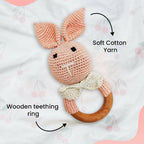 Matoyi Crochet Bunny Toy: Teether For Babies | Grocsy