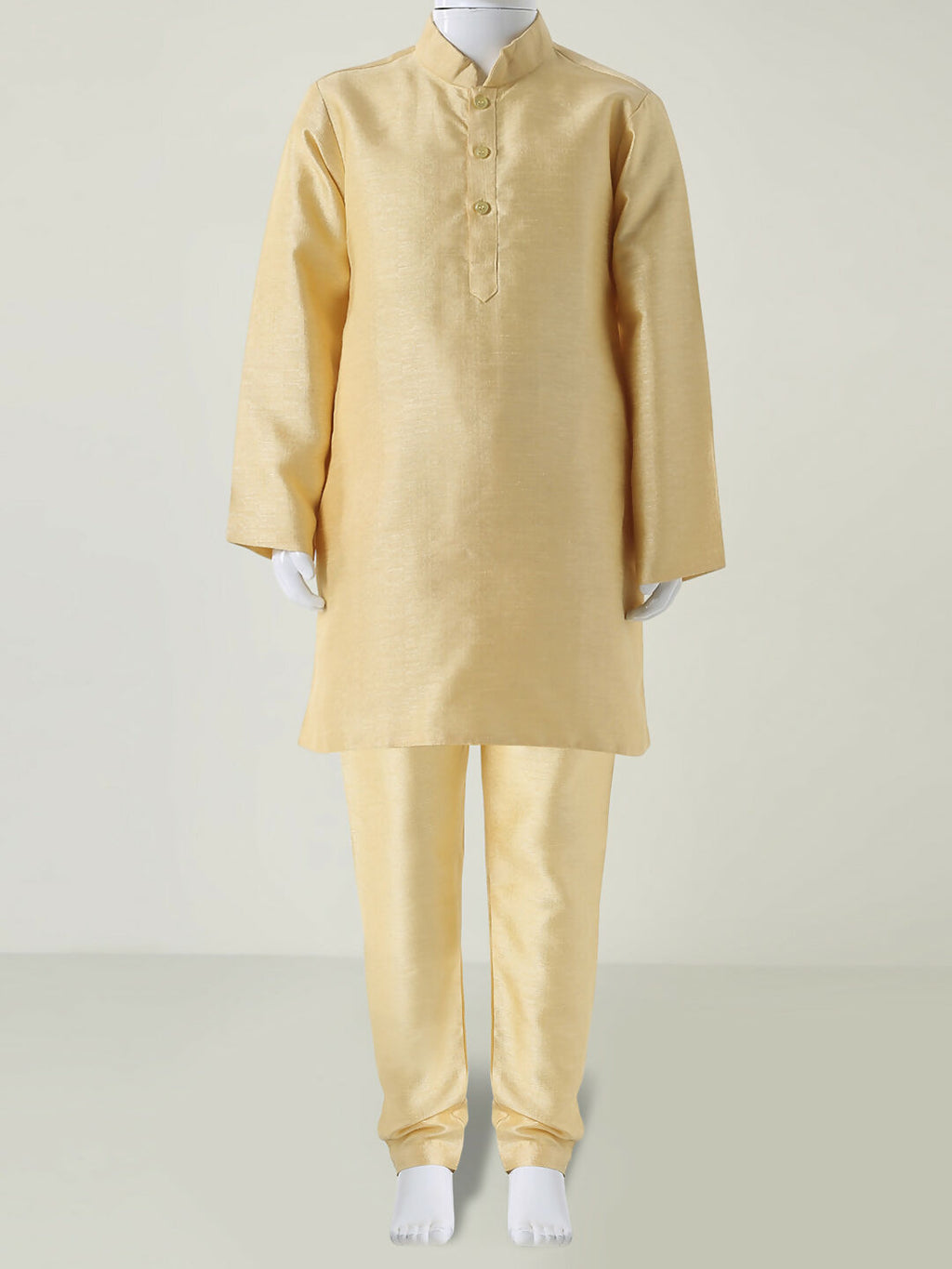 Joban Fashion Kids Island Elegant Box Sequence work Nehru Jacket Full Sleeves Kurta, Pyjama Set - Golden | Grocsy