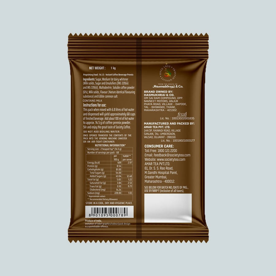 Society Daily Coffee Premix Pouch | Grocsy