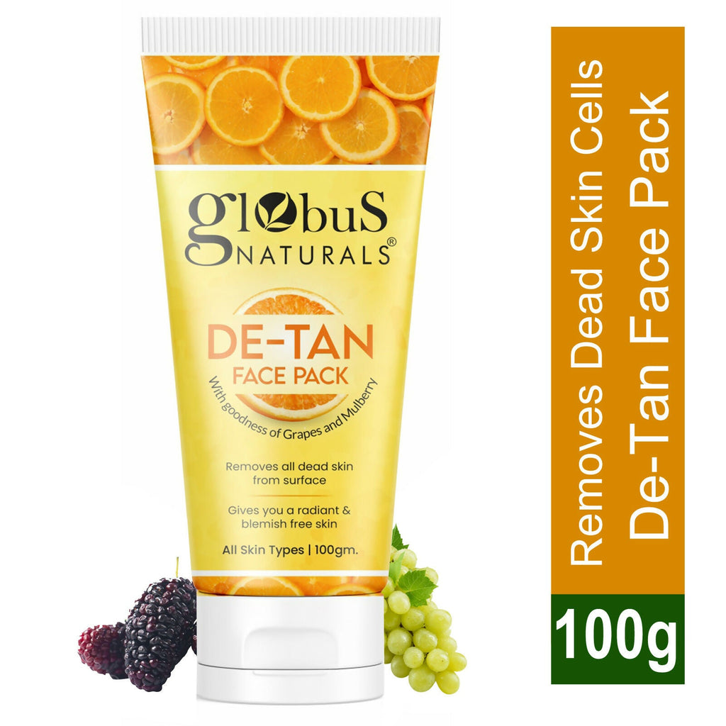 Globus Naturals De Tan Face Pack, Suitable For All Skin Types | Grocsy