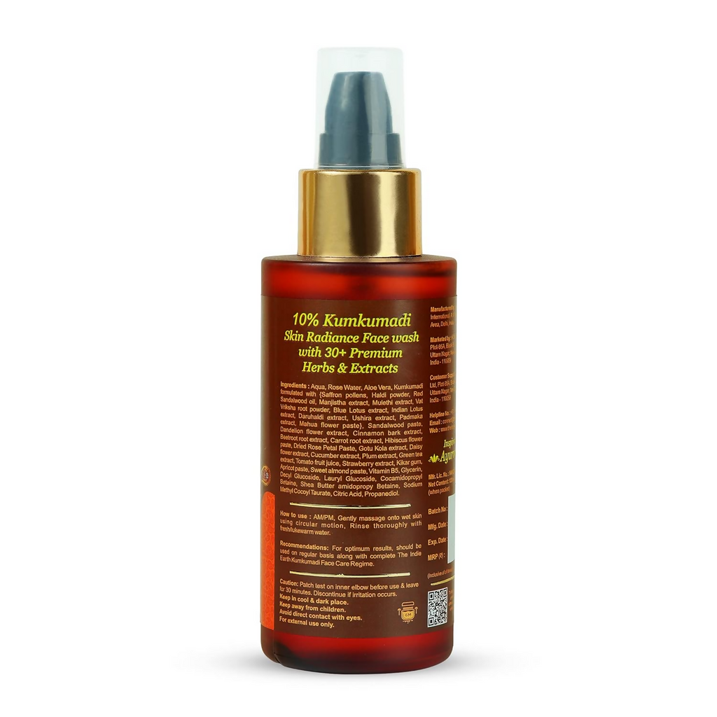 The Indie Earth 10% Kumkumadi Skin Radiance Face wash | Grocsy