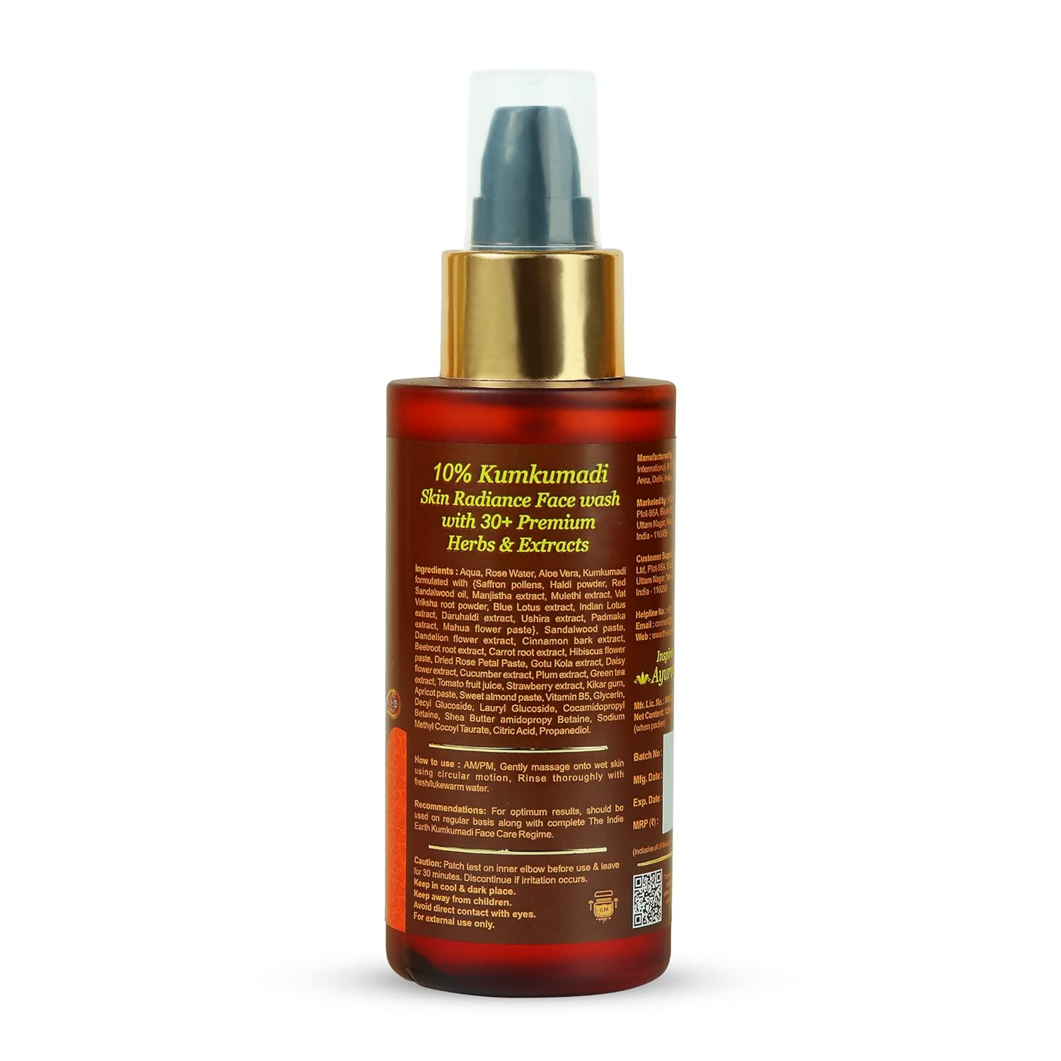 The Indie Earth 10% Kumkumadi Skin Radiance Face wash | Grocsy