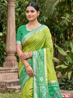 Shree Shyam Fashion Light Green Soft Silk Saree | Grocsy
