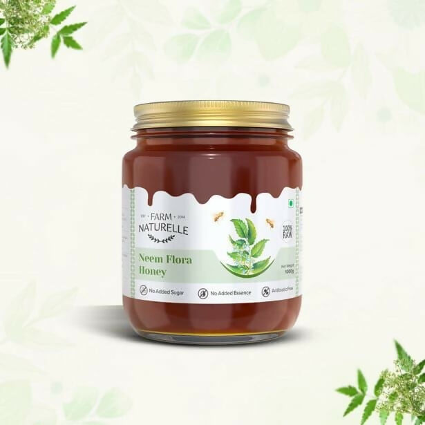Farm Naturelle Neem Flora Honey – Pure, Raw & Natural Honey for Health | Grocsy