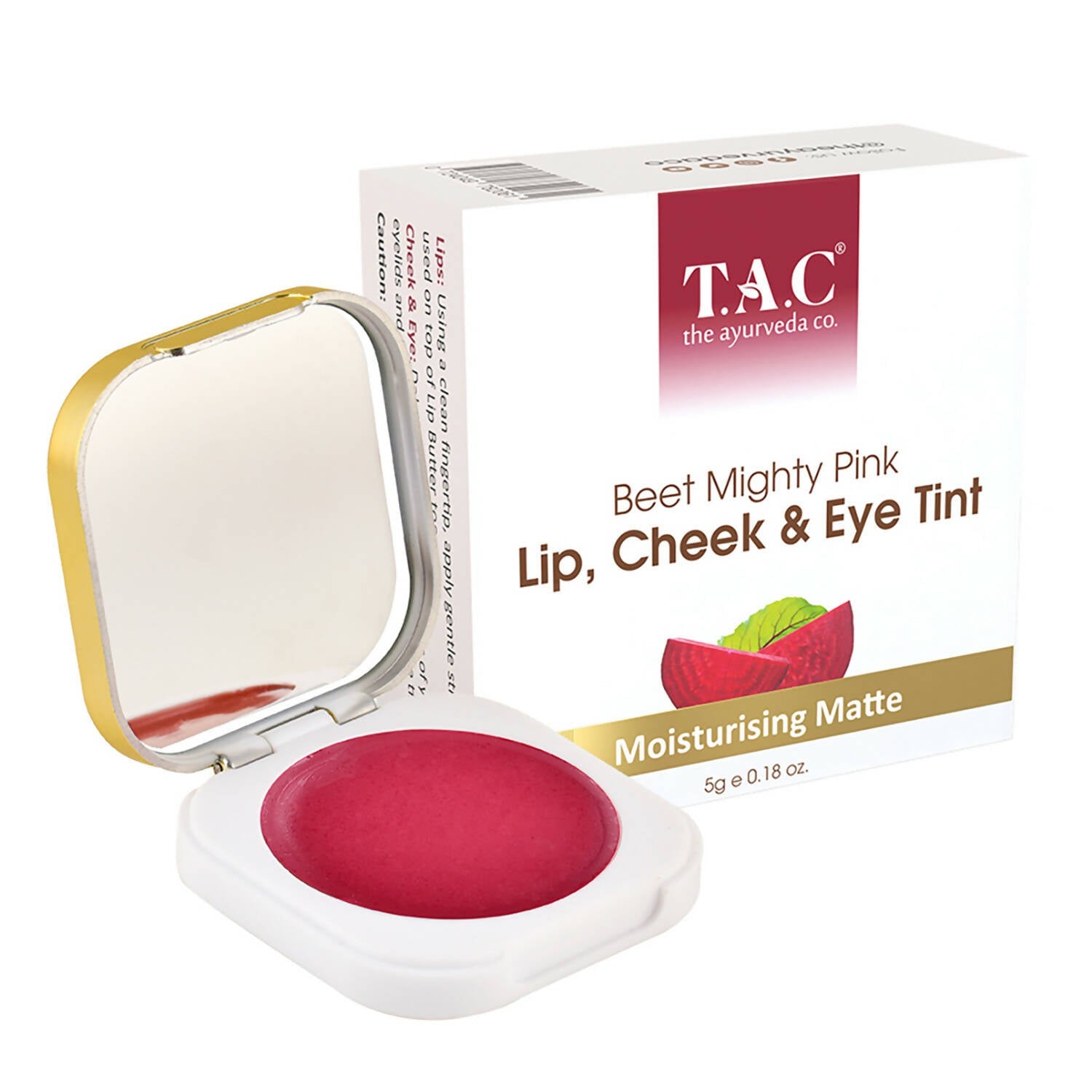 TAC - The Ayurveda Co. Lip, Cheek & Eye Tint with Beetroot Extracts | Grocsy