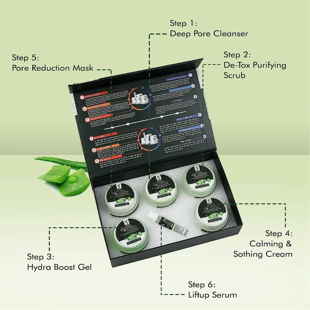 NutriGlow NATURAL'S Aloe Vera Cucumber Facial Kit | Grocsy