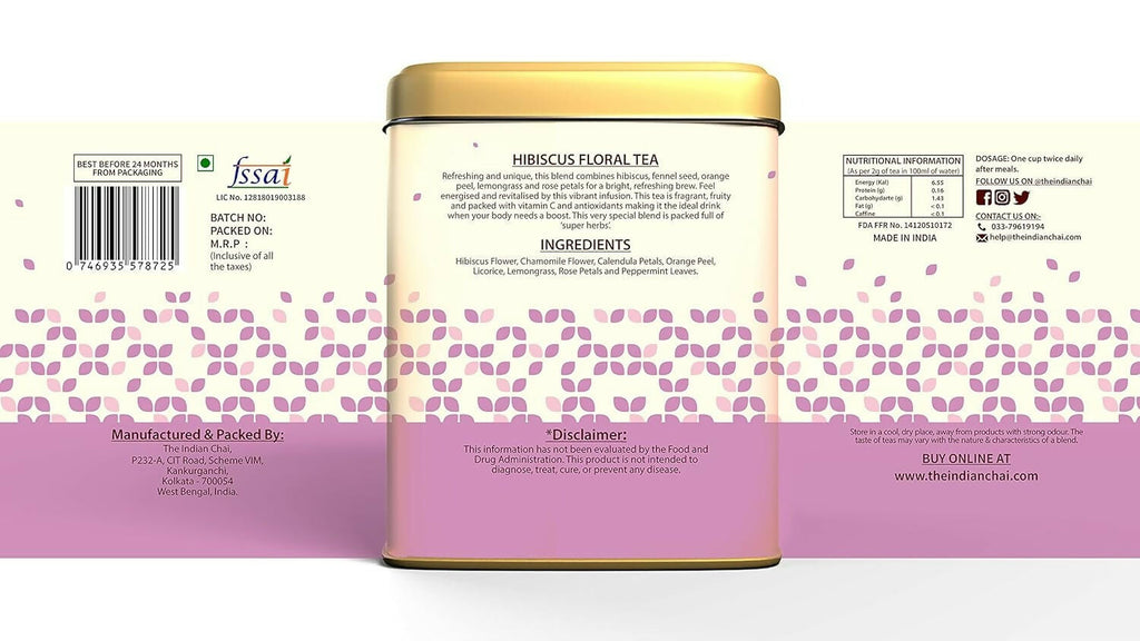 The Indian Chai - Hibiscus Floral Tea | Grocsy