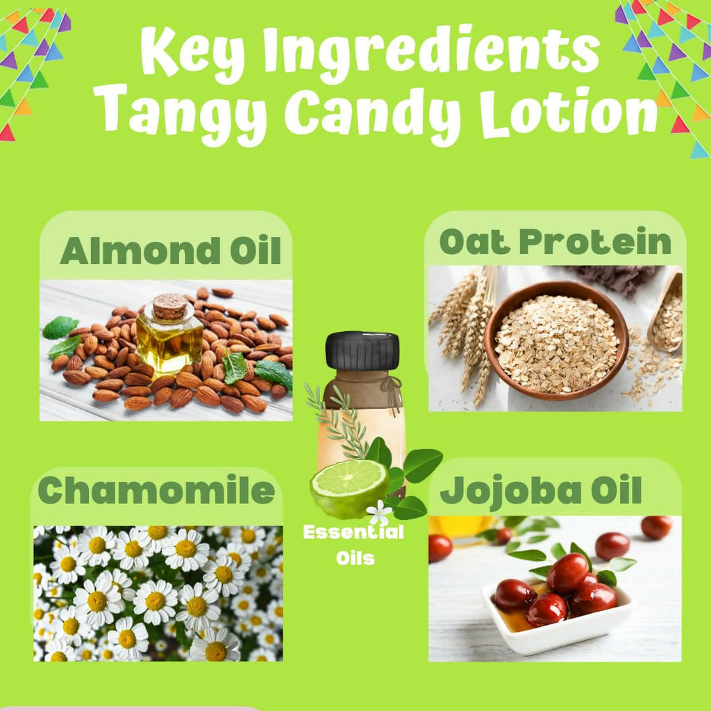 Puddles Organic Tangy Candy Lotion For Kids with Almond Oil, Kokum Butter & Natural Fruit Extracts for Happy Skin & Soften Dry Skin | Grocsy