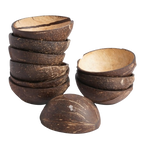 Thenga Natural Oval Coconut Shell Bowls | Grocsy
