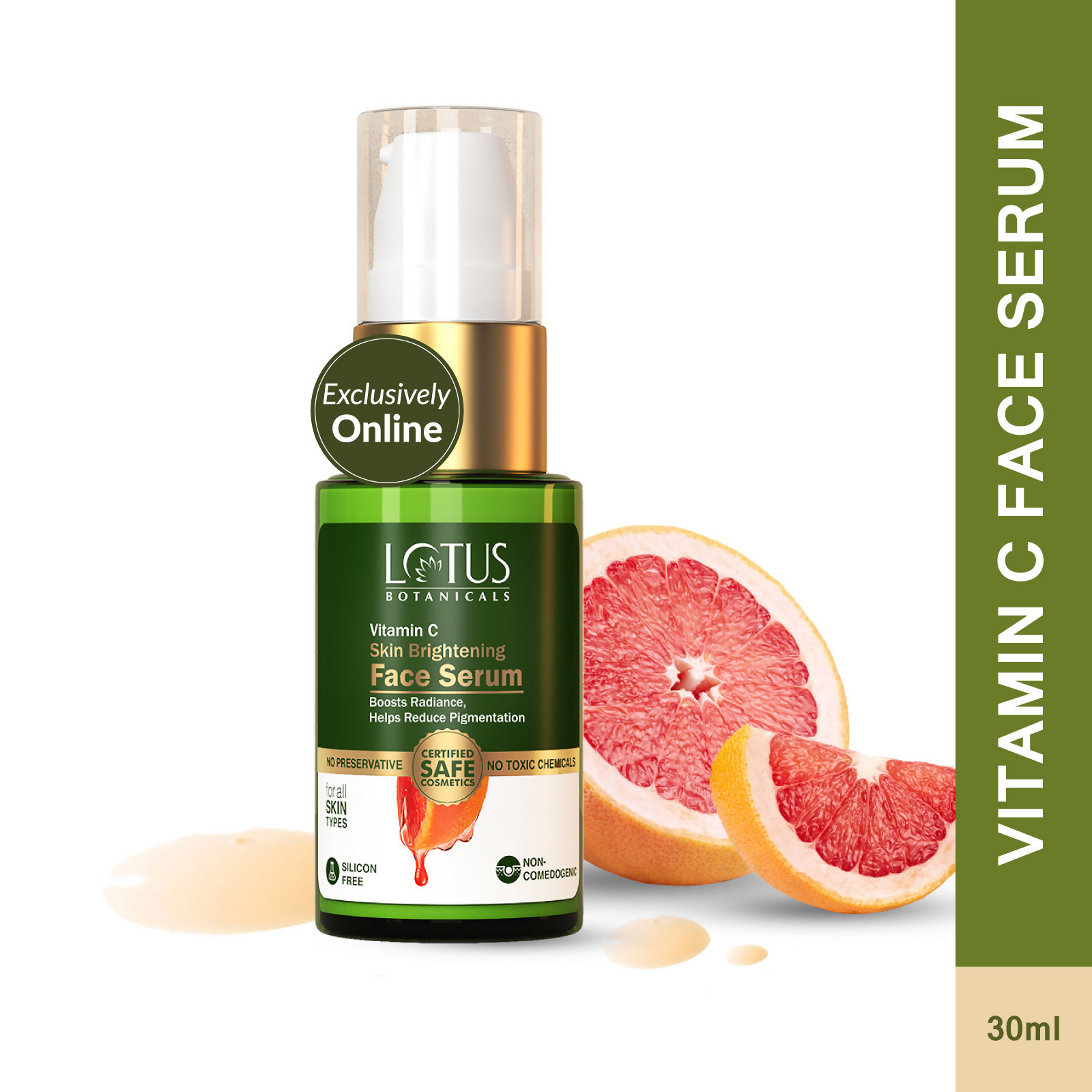 Lotus Botanicals Vitamin C Skin Brightening Face Serum | Grocsy