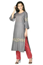 Joban Fashion Grey Cotton Rayon Kurta Set | Grocsy