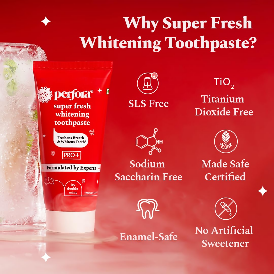 Perfora Super Fresh Whitening Toothpaste - Icy Double Mint | Grocsy