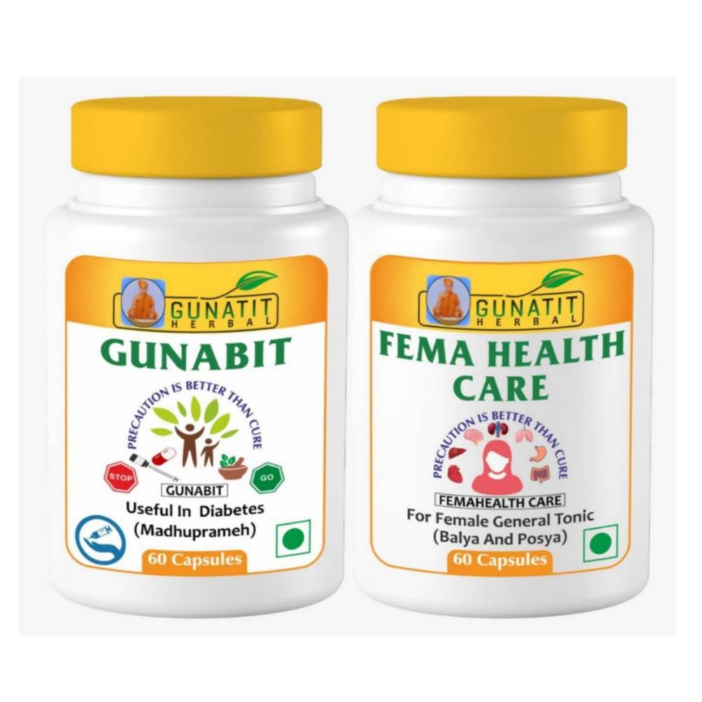 Gunatit Herbal Combo Of Fema Healthcare + Gunabit Capsules | Grocsy