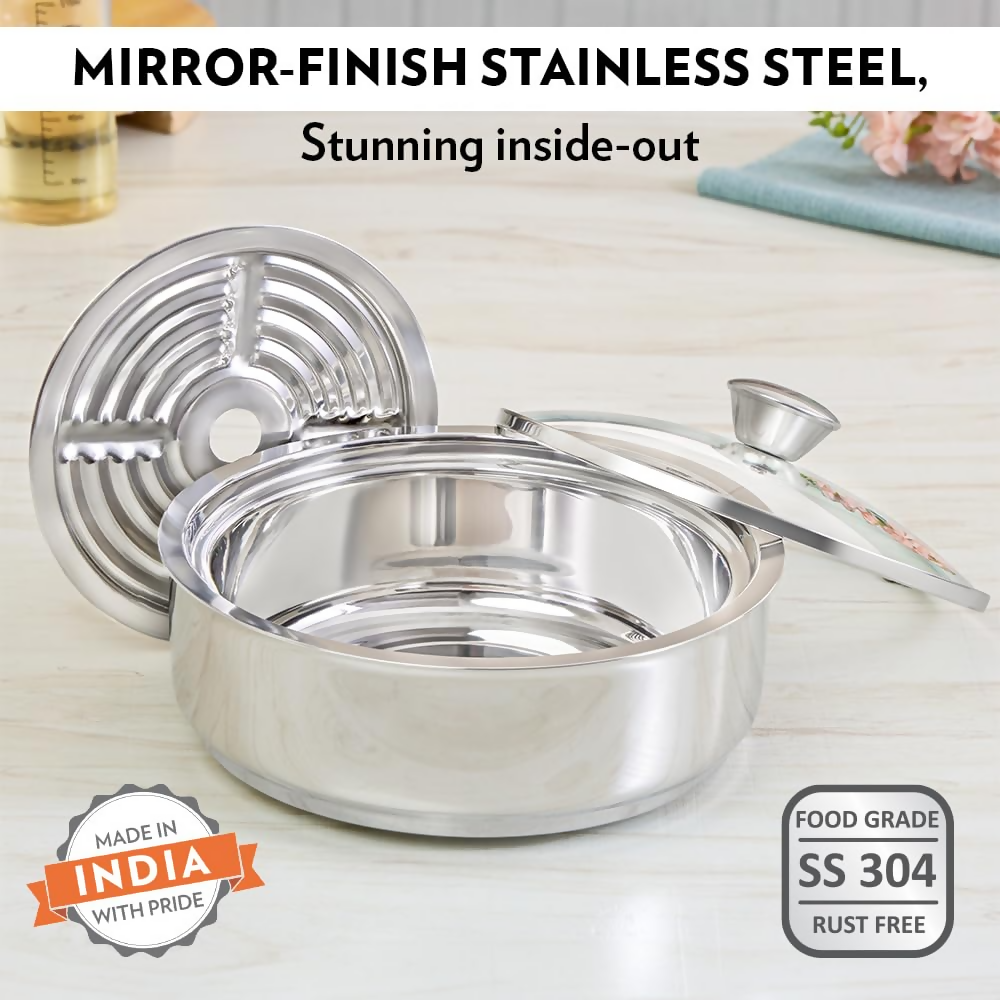 Borosil Stainless Steel Insulated Roti Server | Grocsy