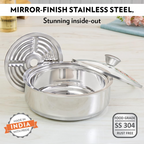 Borosil Stainless Steel Insulated Roti Server | Grocsy