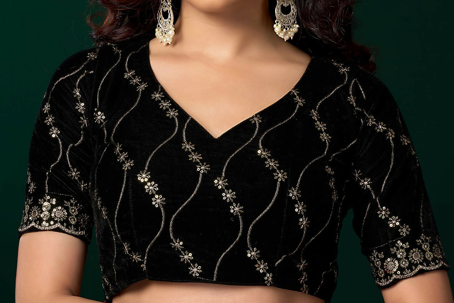 Joban Fashion Navy Blue Net Party Wear Sarees | Grocsy