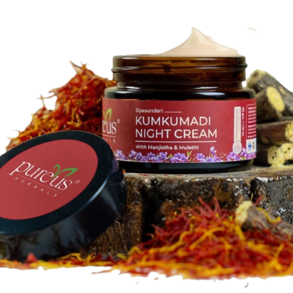 Pureus Herbals Siyasundari Kumkumadi Night Face Cream | Grocsy