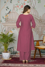 Ethnic Festive Wear Viscose Roman Silk Beet Stitched Pant Pair - Rashmika | Grocsy