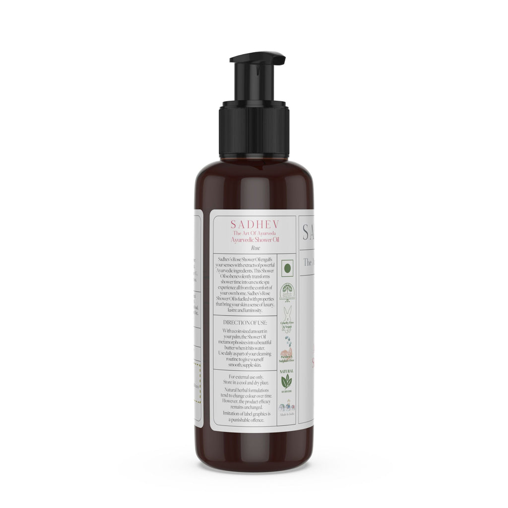 Sadhev Ayurvedic Rose Shower Oil | Grocsy