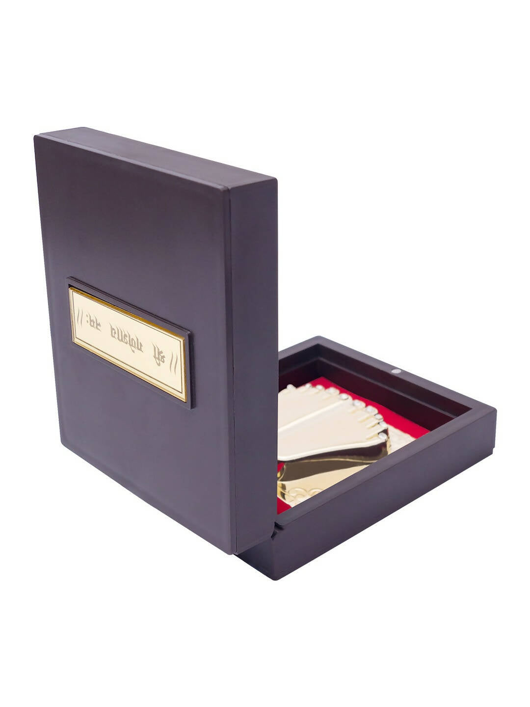 Golden Peacock 24-Ct Gold-Toned Gold Foil Ganesh Pooja Box | Grocsy