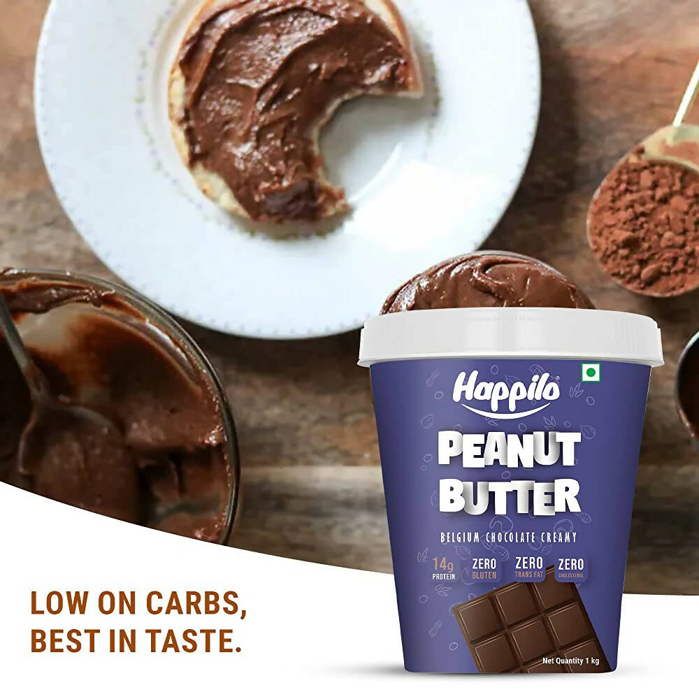 Happilo Belgium Chocolate Peanut Butter Creamy | Grocsy