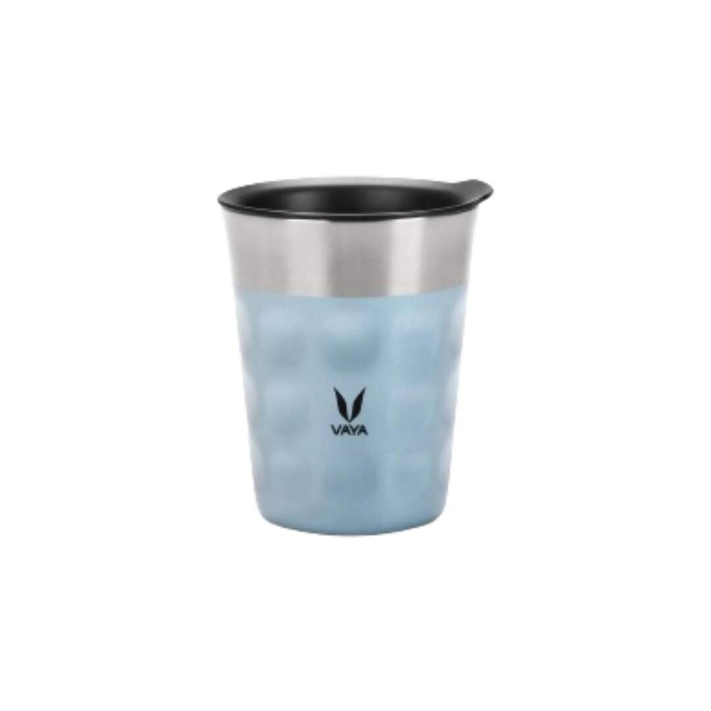 Vaya Popcup Insulated Coffee Mug Tumbler With Lid - 250 ml (Blue) | Grocsy