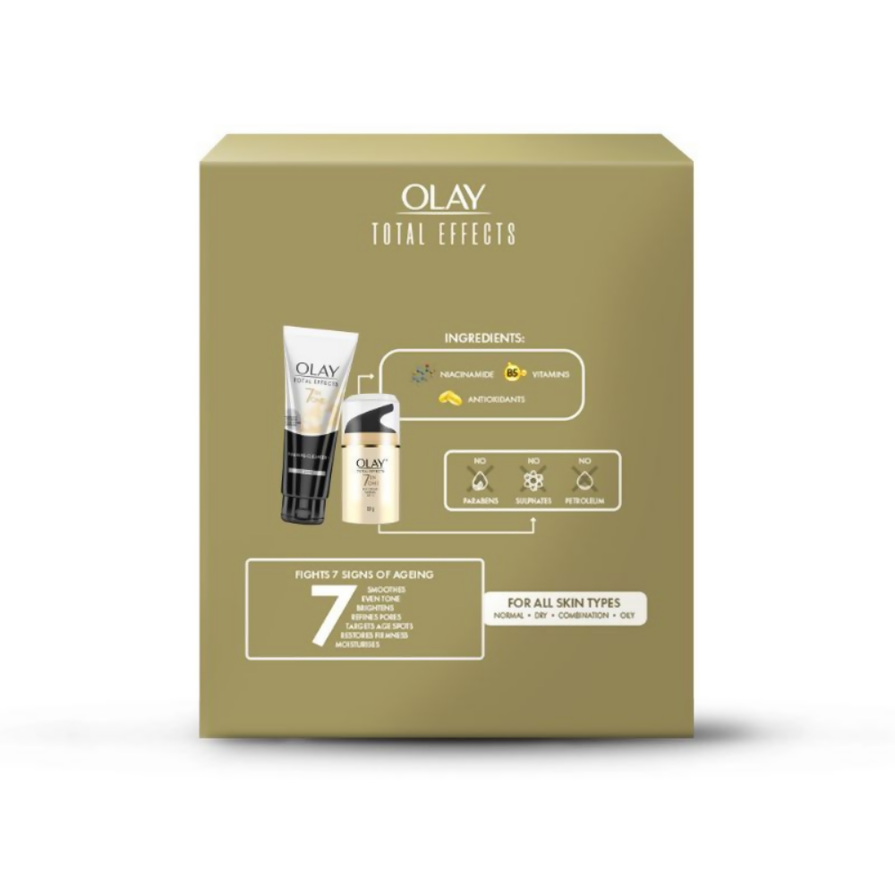 Olay Total Effects Gift Pack - Day Cream & Cleanser | Grocsy