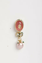 Nuyug 22K Gold Plated Radiant Rose Stone Kundan Necklace | Grocsy