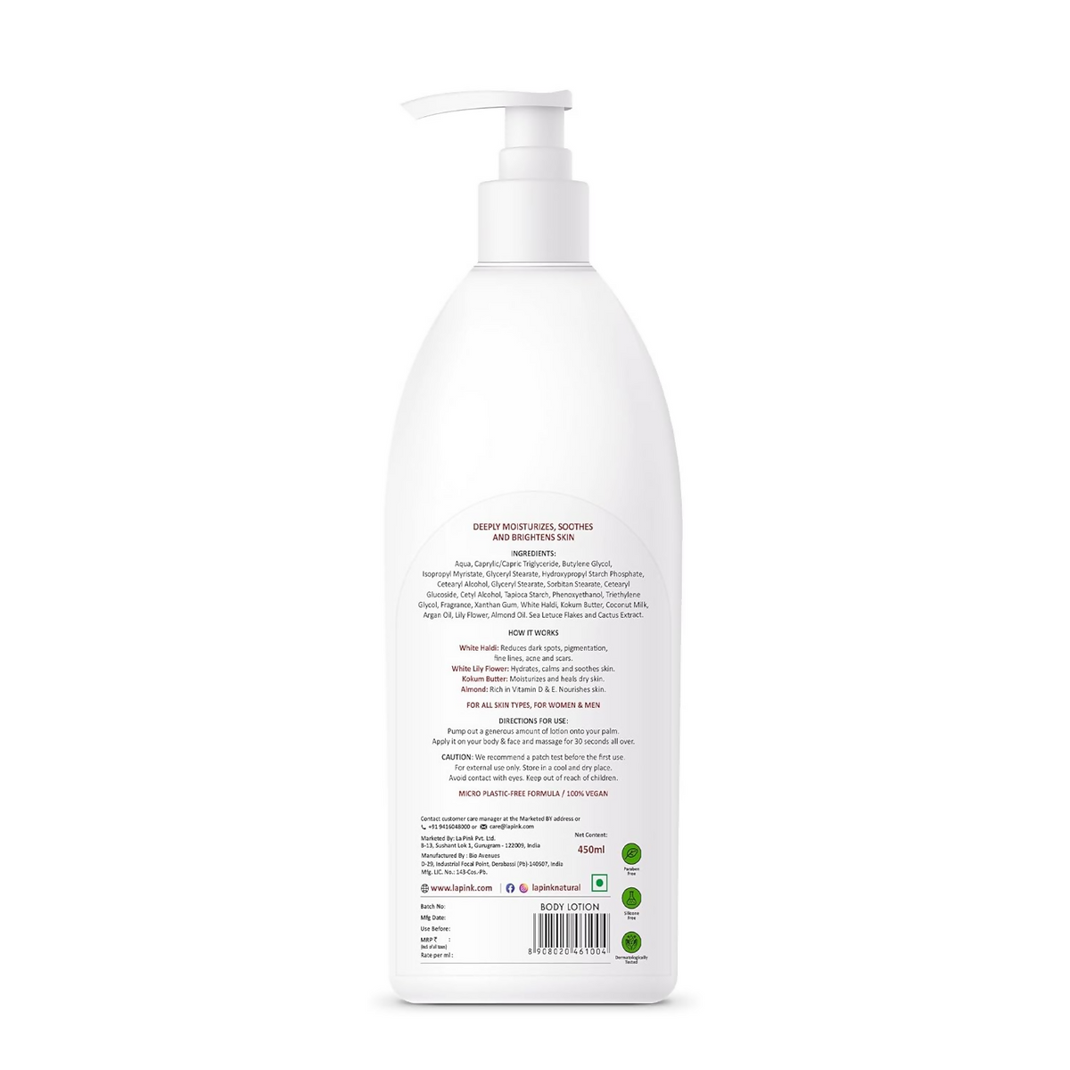 La Pink Ideal Bright Body Lotion With White Haldi | Grocsy