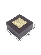 Golden Peacock Black 24 Ct Gold Polished Radha Krishna Wooden Prayer Box | Grocsy